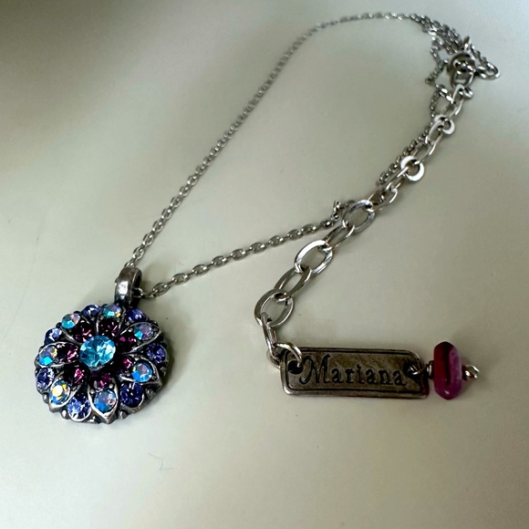 Mariana Crystal Guardian Angel Silver-Tone Necklace w Pedant, - Picture 2 of 8